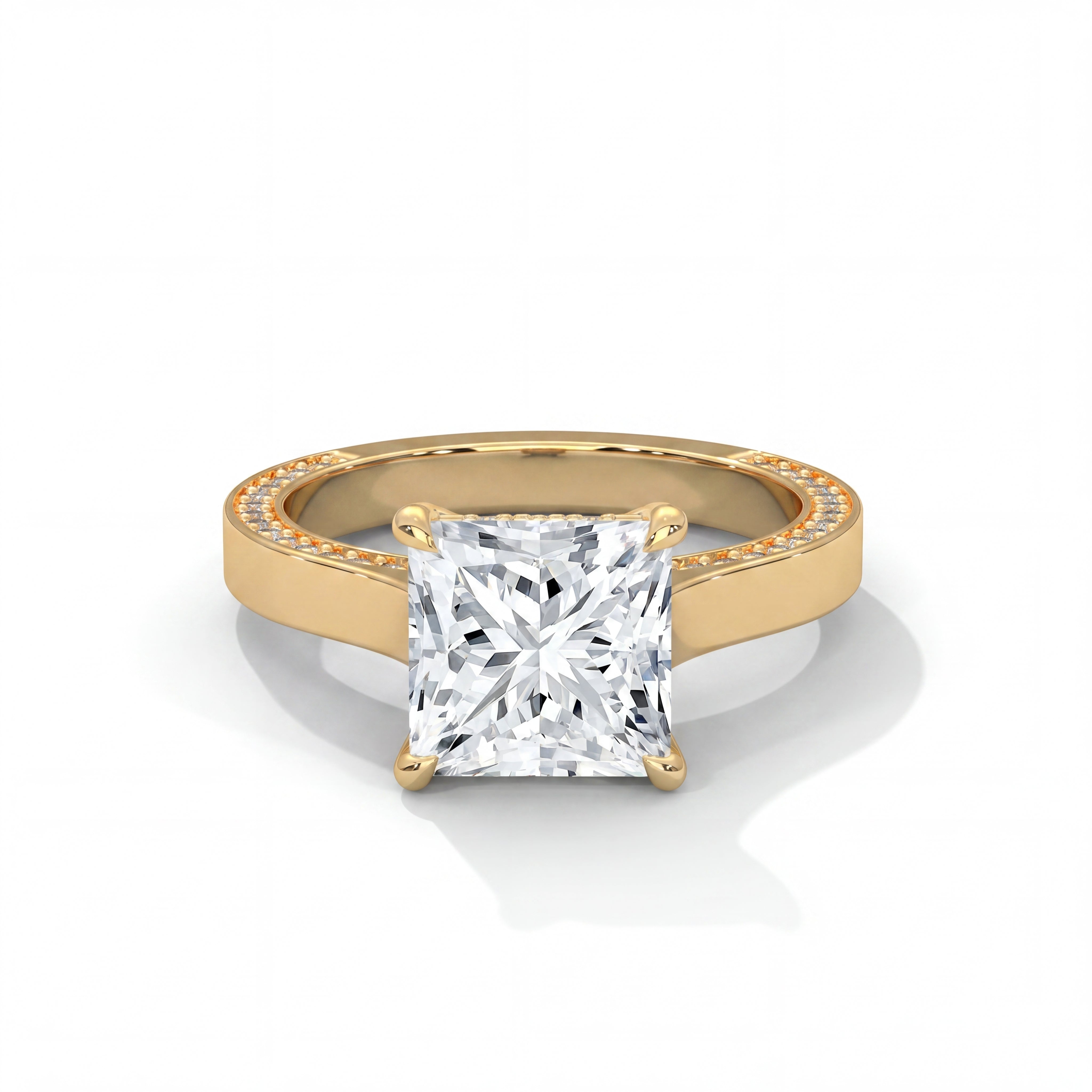 14k Yellow Gold / Princess