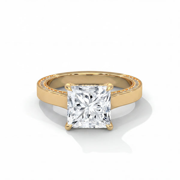 Hidden Crown Pavé Setting Ring
