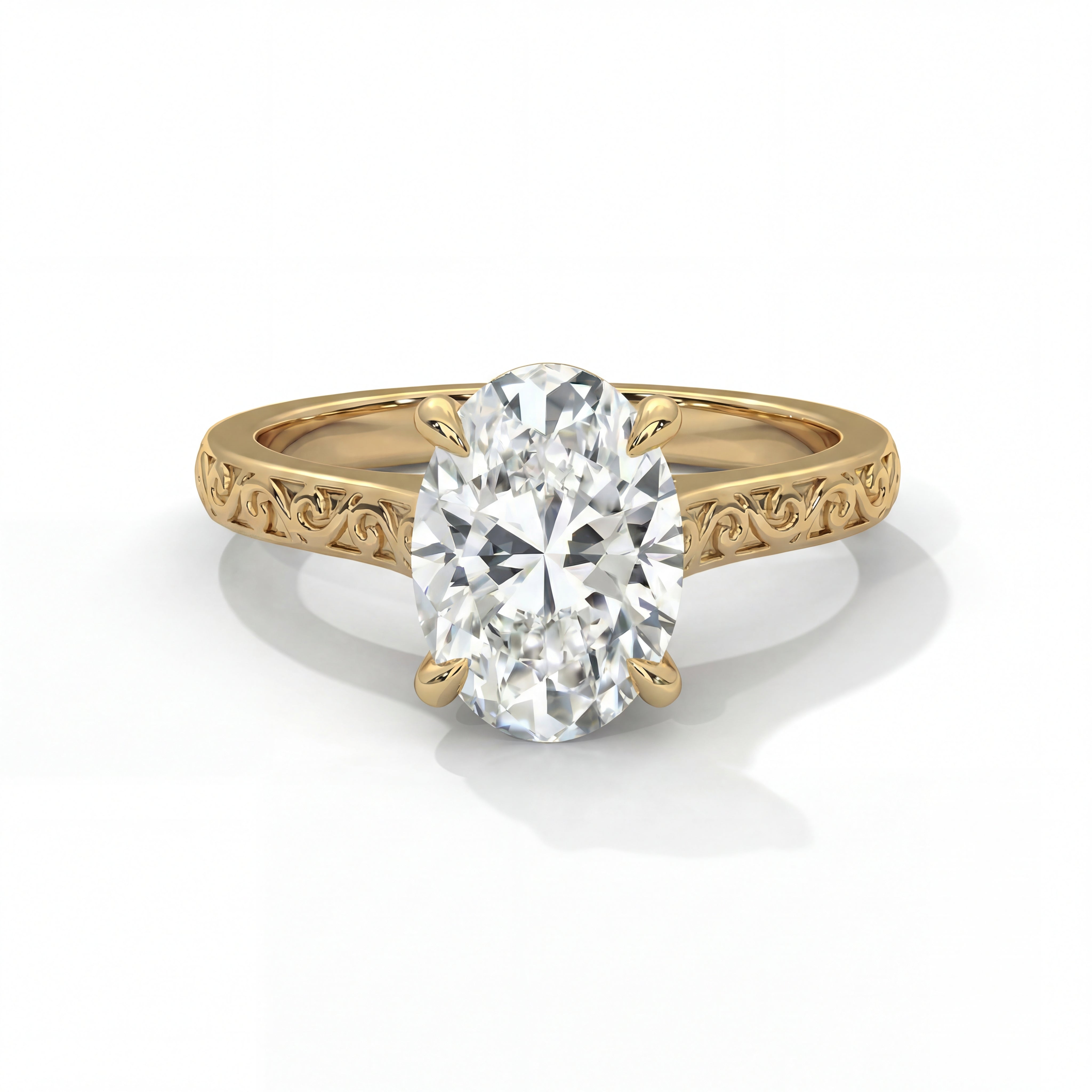 14k Yellow Gold / Oval