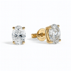Oval 4-Prong Lab-Grown Diamond Stud Earrings