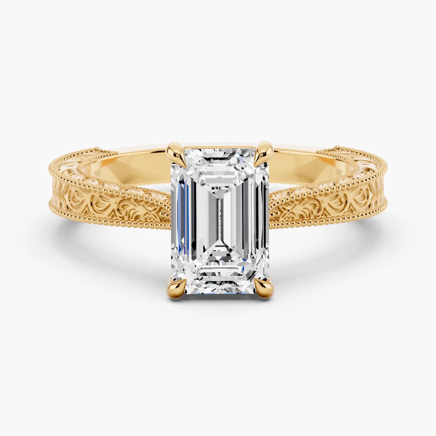 14k Yellow Gold / Emerald