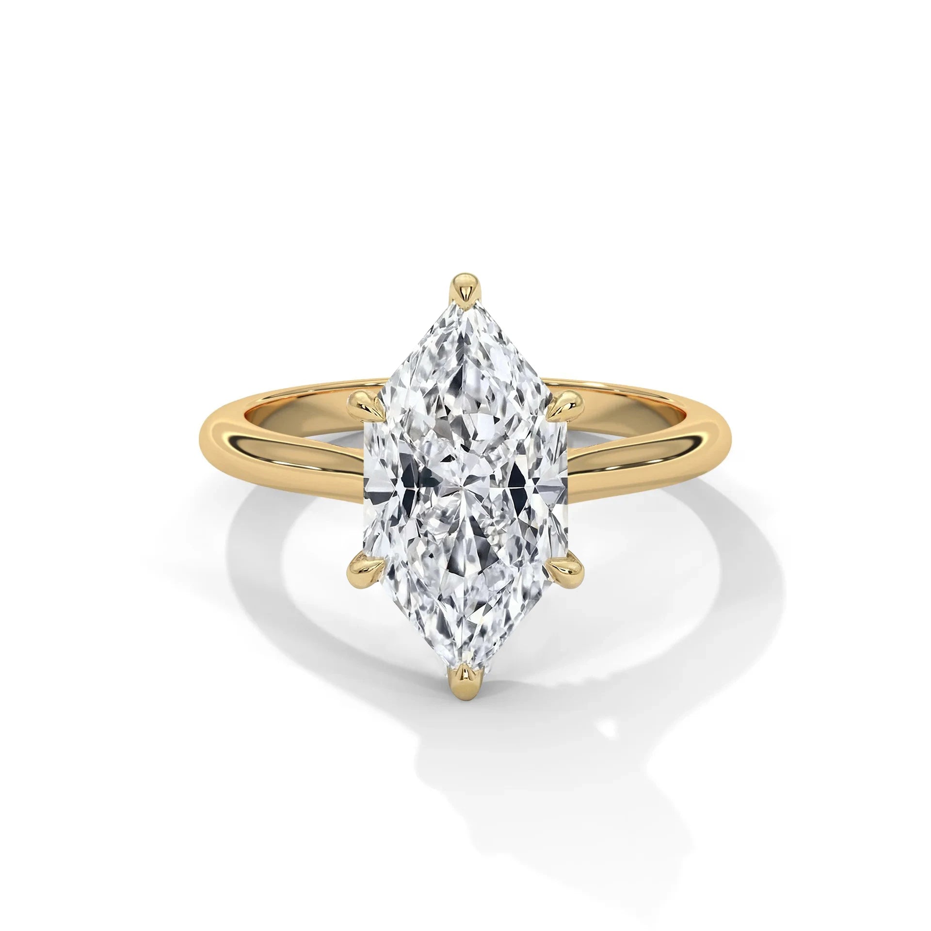 14k Yellow Gold / Dutch Marquise