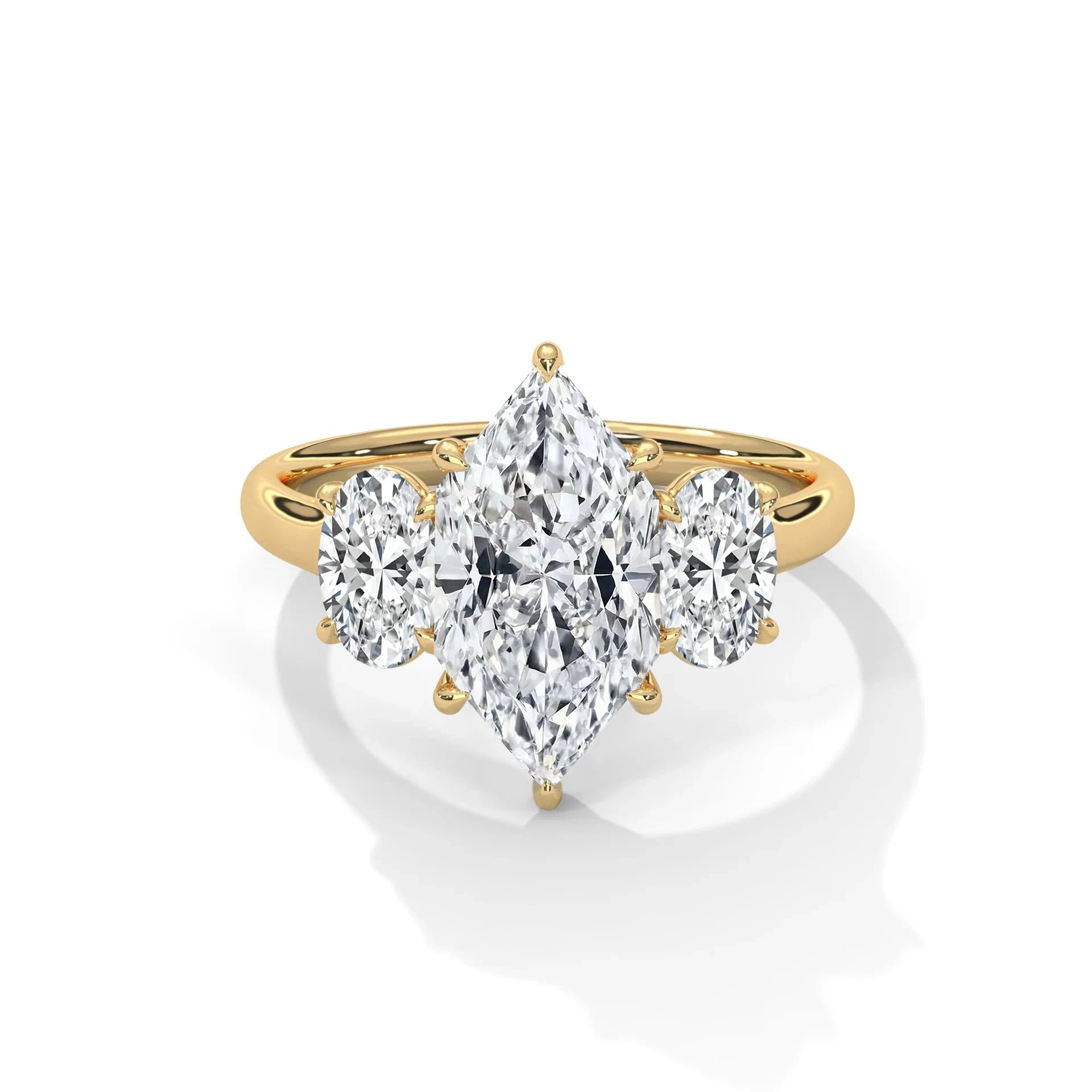 14k Yellow Gold / Dutch Marquise