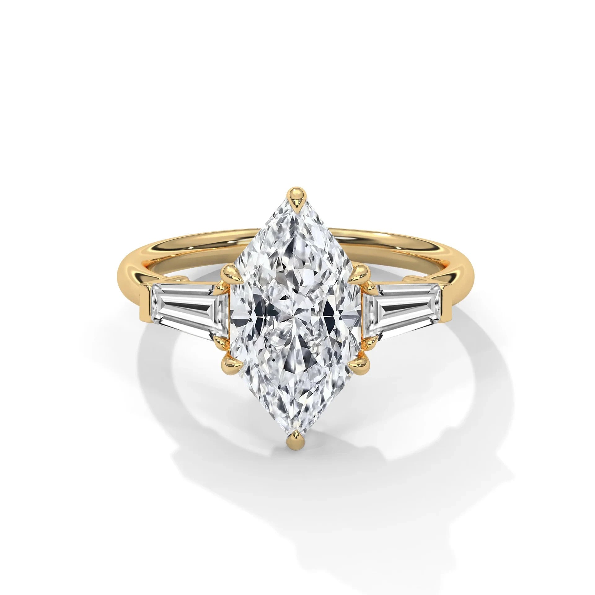 14k Yellow Gold / Dutch Marquise