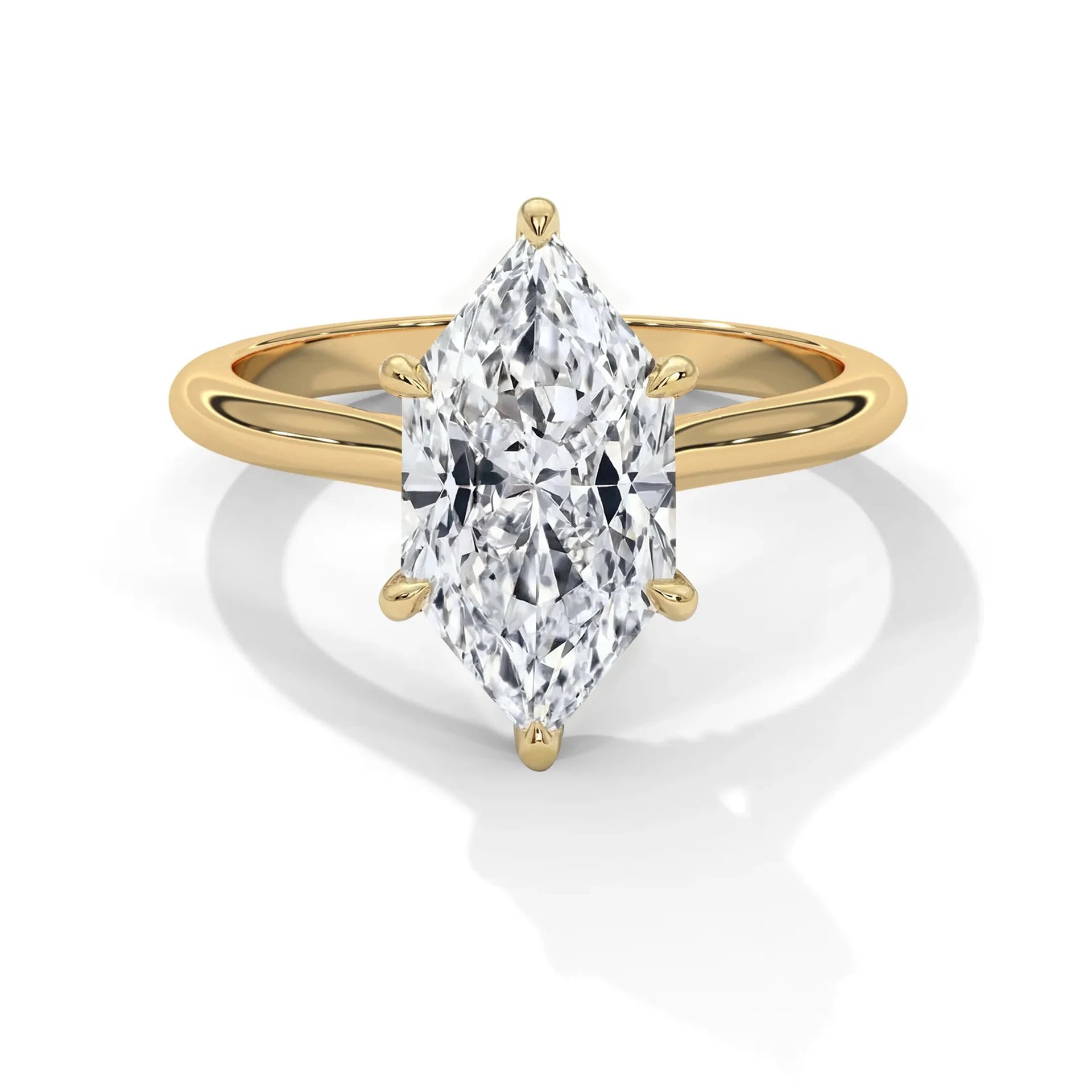 14k Yellow Gold / Dutch Marquise