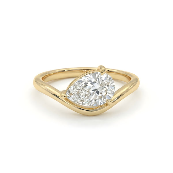 1 Carat Pear Pinky Ring