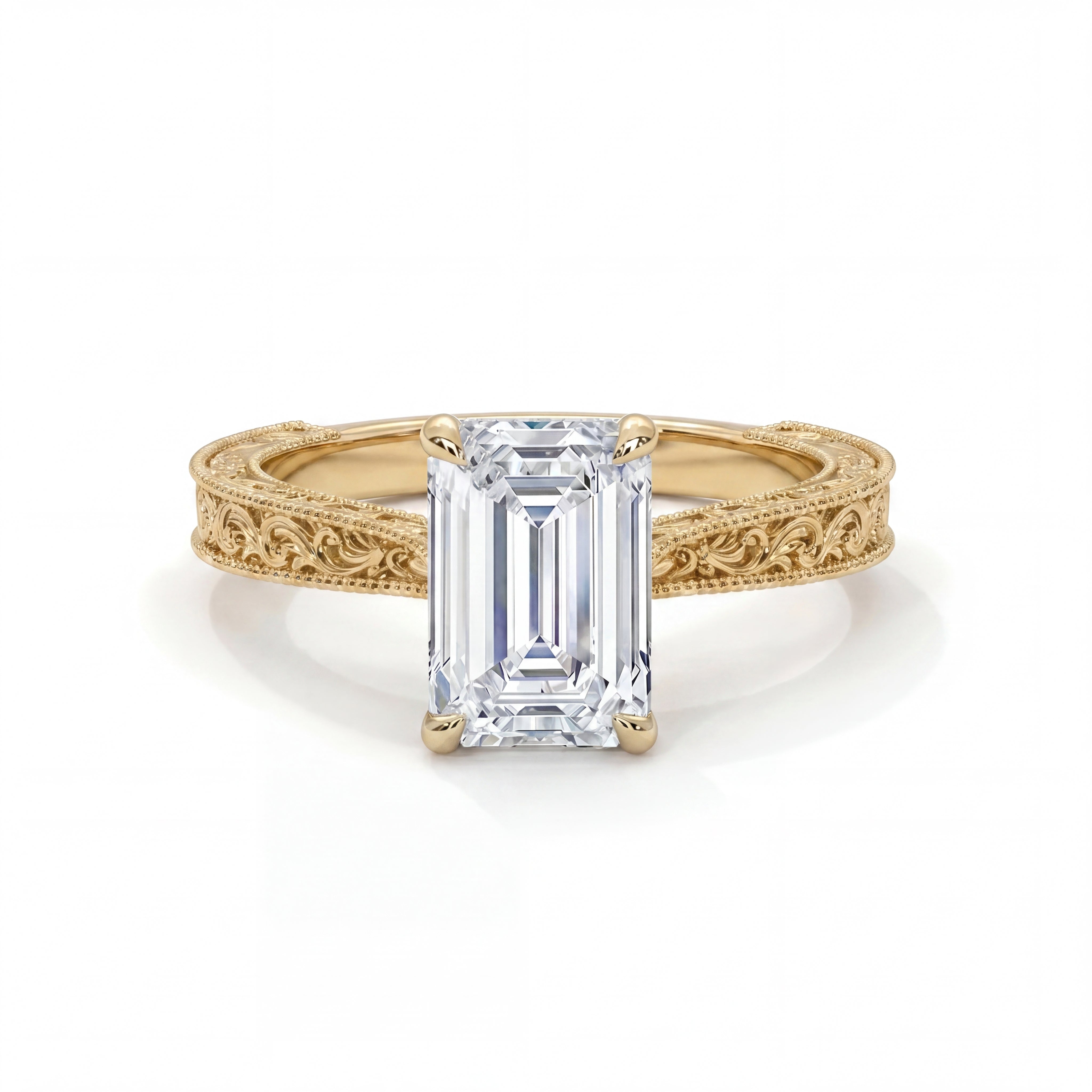 14k Yellow Gold / Emerald
