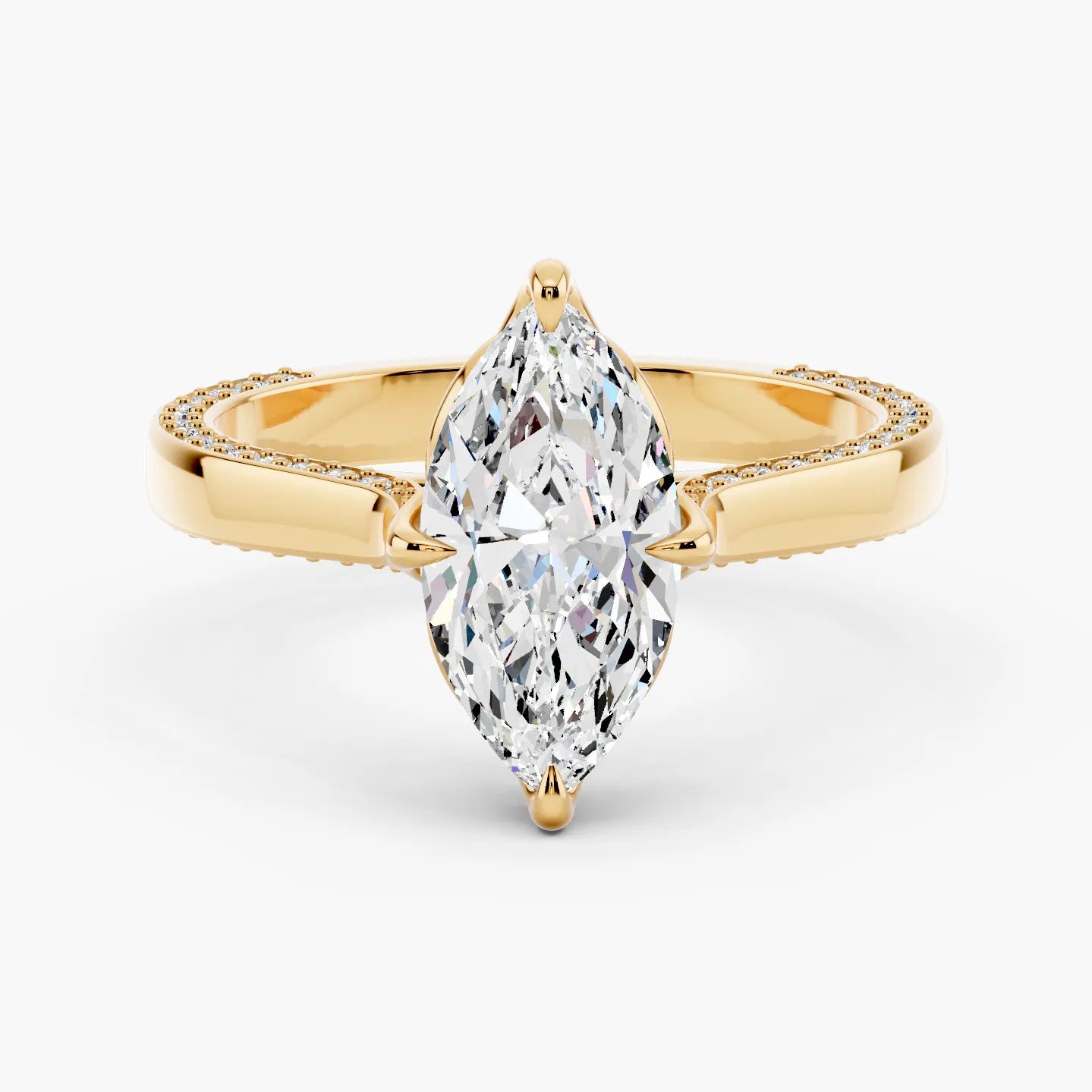 14k Yellow Gold / Marquise
