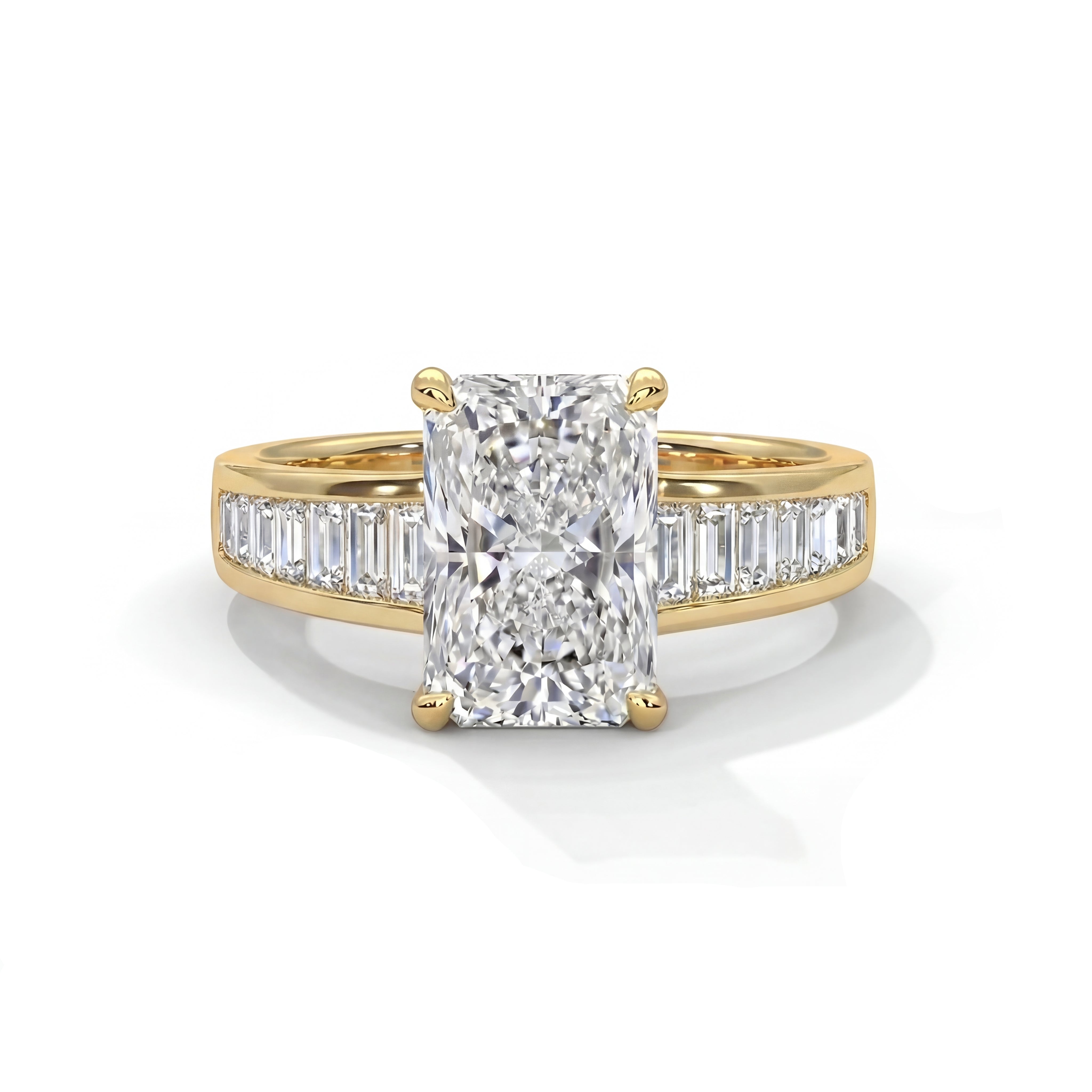 14k Yellow Gold / Radiant