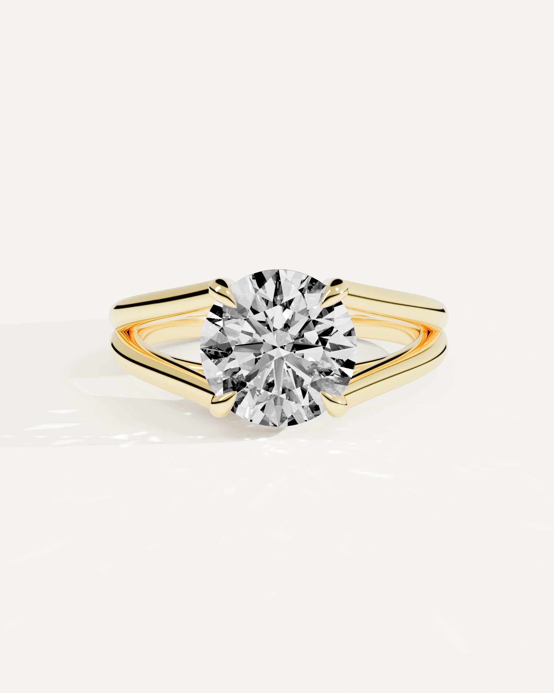14k Yellow Gold / Round