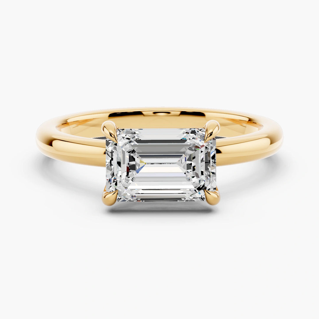 Emerald yellow gold setting, undefined view