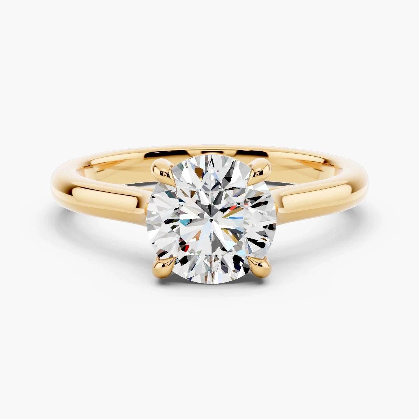 14k Yellow Gold / Round