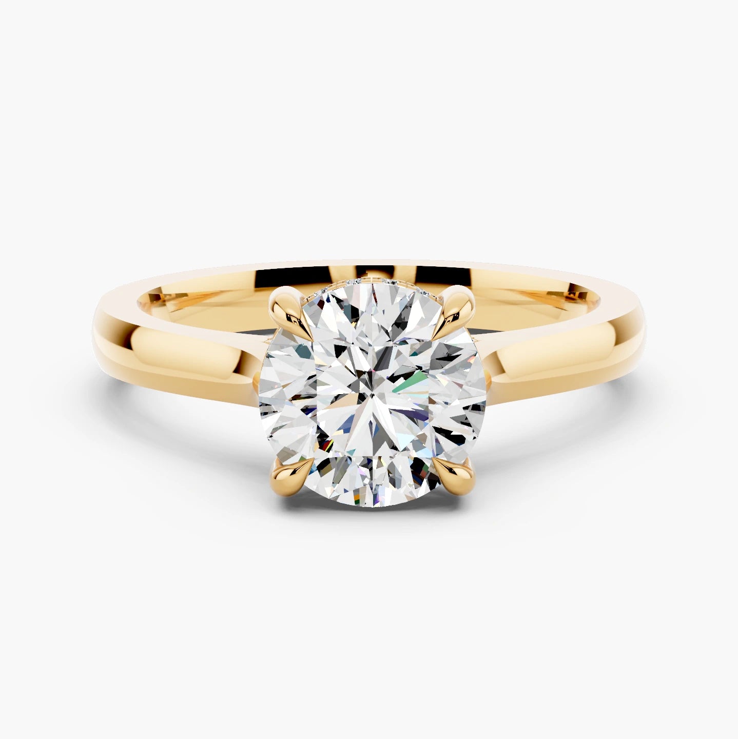 14k Yellow Gold / Round