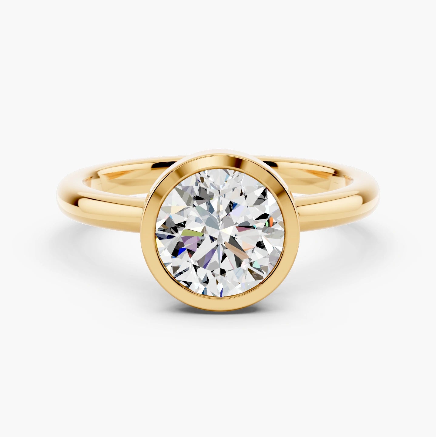 14k Yellow Gold / Round