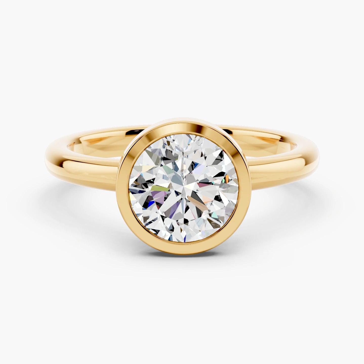 14k Yellow Gold / Round