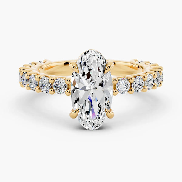 Bubble Setting Lab Grown Diamond Ring