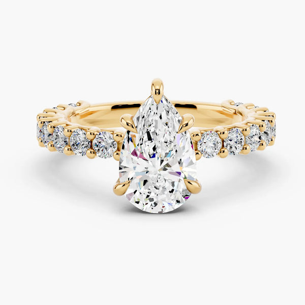 Bubble Setting Lab Grown Diamond Ring