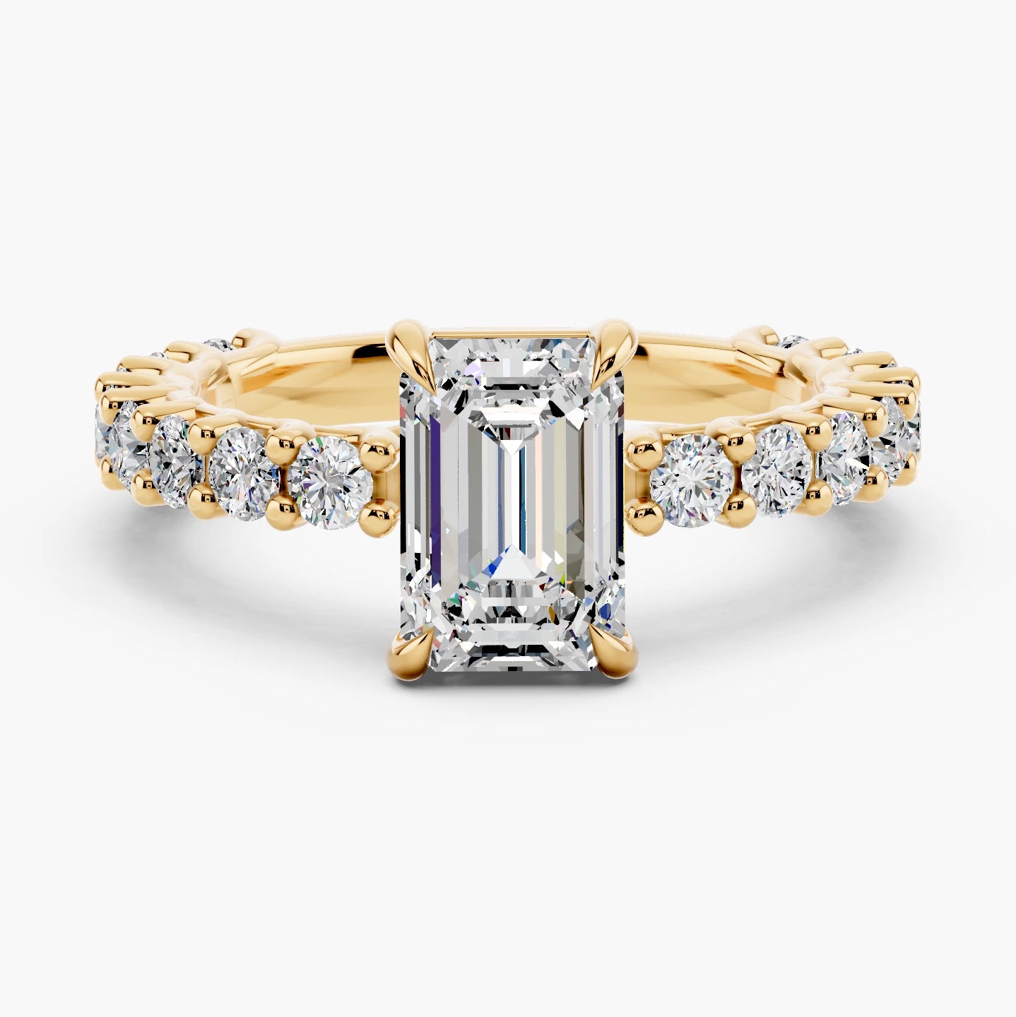 14k Yellow Gold / Emerald
