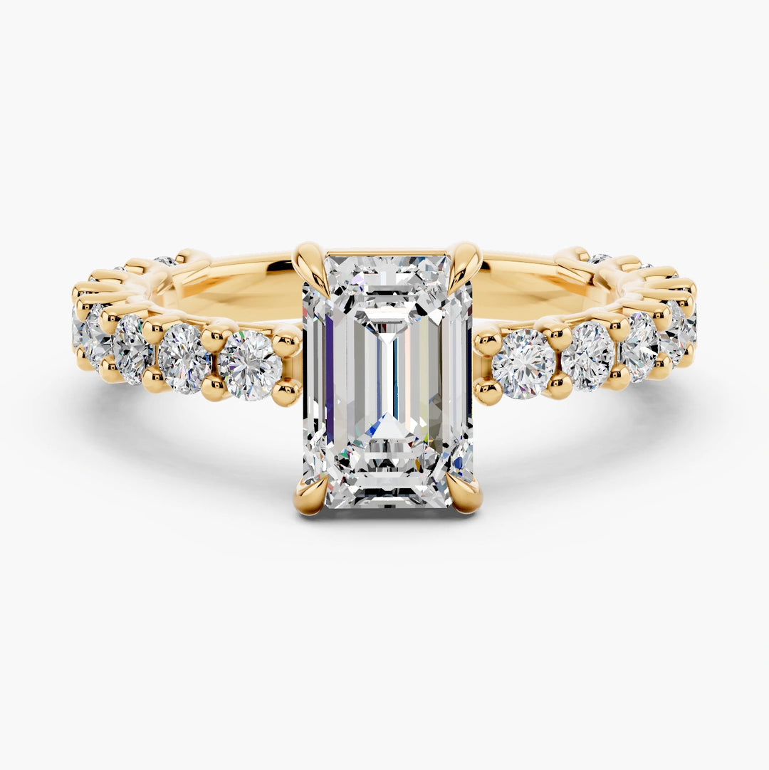 Emerald yellow gold setting, undefined view