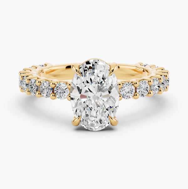 Bubble Setting Lab Grown Diamond Ring