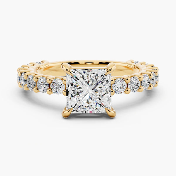Bubble Setting Lab Grown Diamond Ring