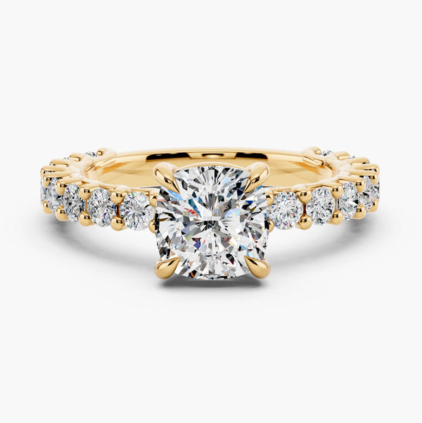 Bubble Setting Lab Grown Diamond Ring