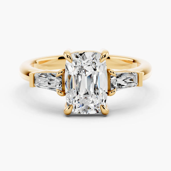 Three Stone Tapered Baguette Diamond Setting