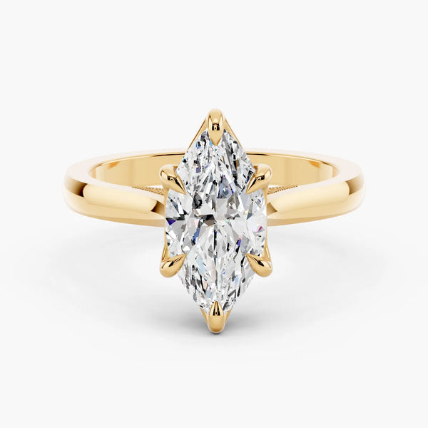 Elysian Tulip Setting Solitaire Style Engagement Ring
