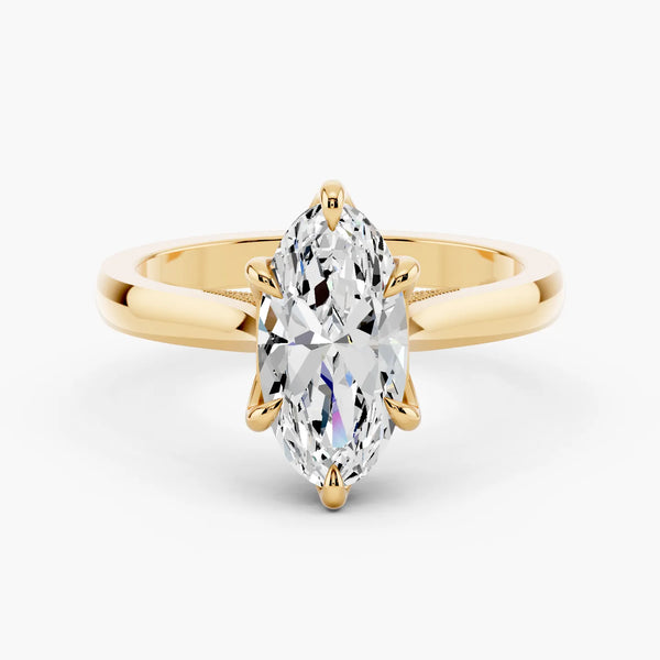 Elysian Tulip Setting Solitaire Style Engagement Ring
