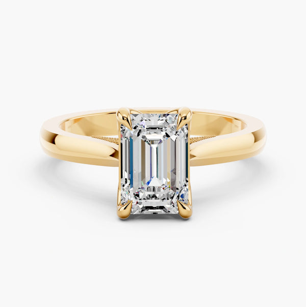 Elysian Tulip Setting Solitaire Style Engagement Ring