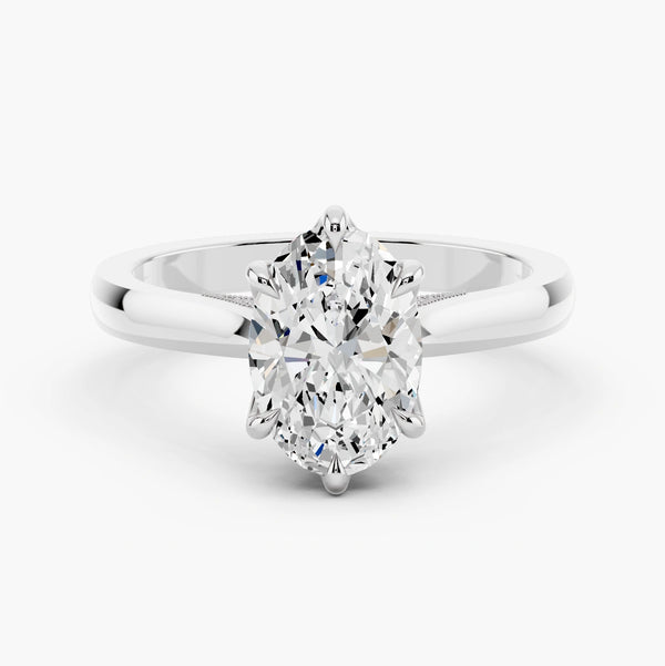 Elysian Tulip Setting Solitaire Style Engagement Ring