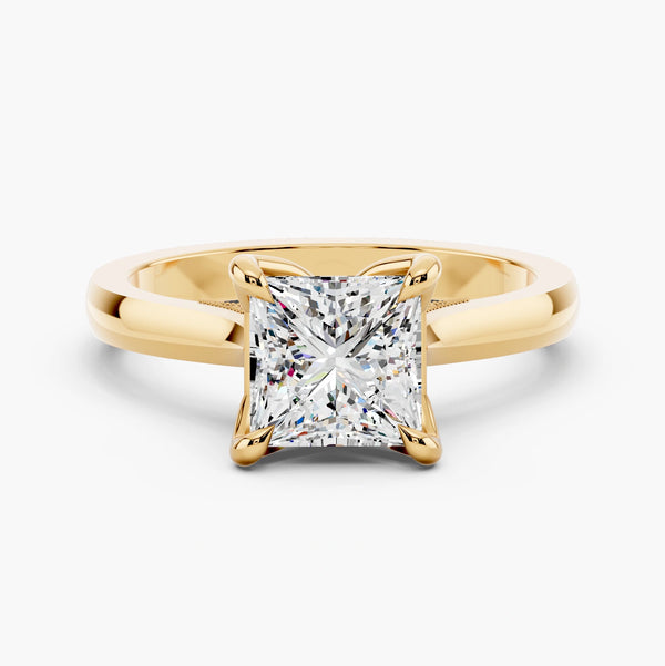 Elysian Tulip Setting Solitaire Style Engagement Ring