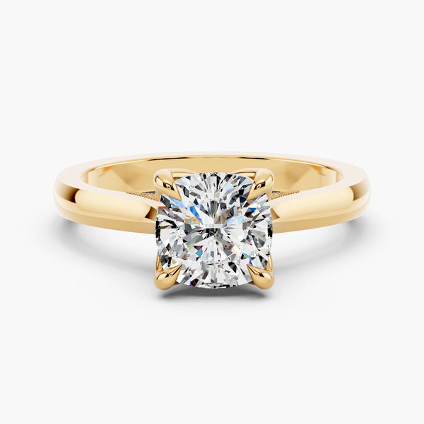 Elysian Tulip Setting Solitaire Style Engagement Ring