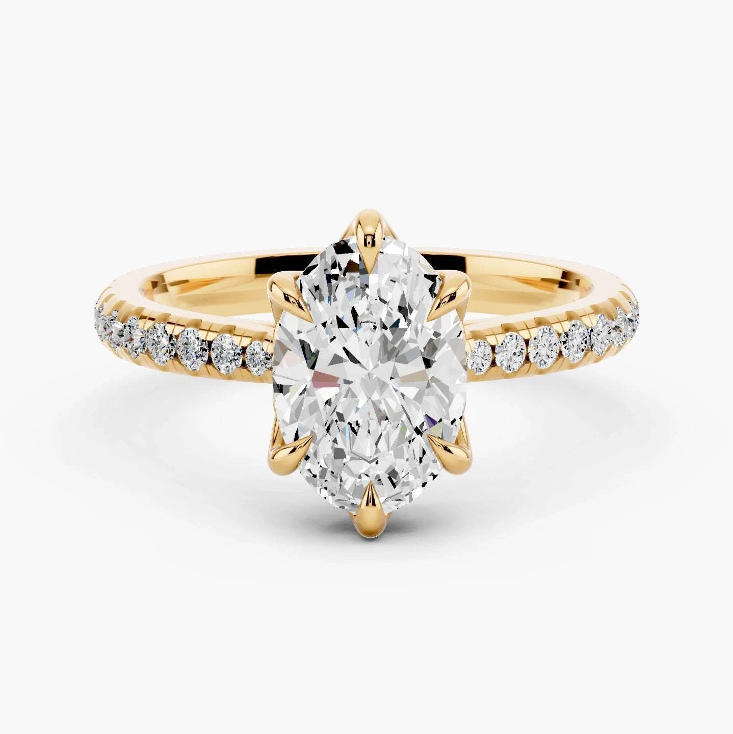 14k Yellow Gold / Oval