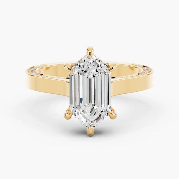 Hidden Crown Pavé Setting Ring