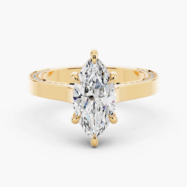 Hidden Crown Pavé Setting Ring
