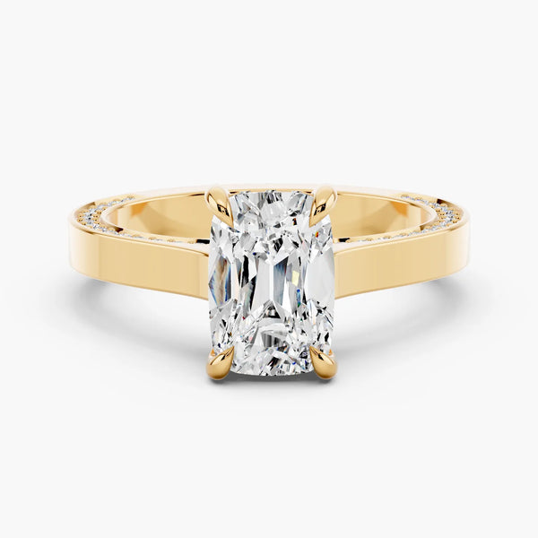 Hidden Crown Pavé Setting Ring