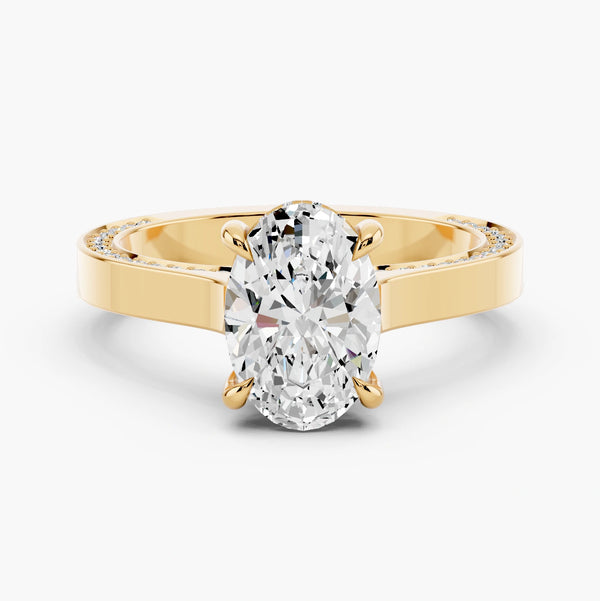 Hidden Crown Pavé Setting Ring