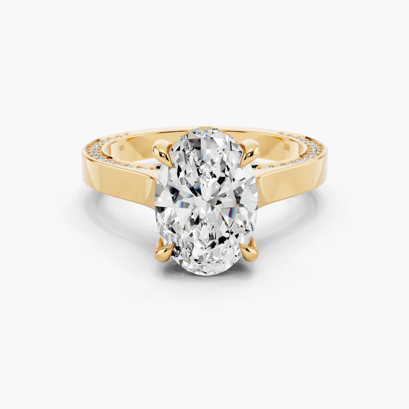 Hidden Crown Pavé Setting Ring