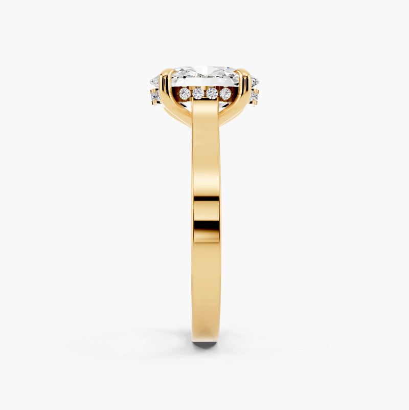 Hidden Crown Pavé Setting Ring