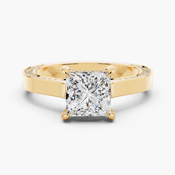 Hidden Crown Pavé Setting Ring