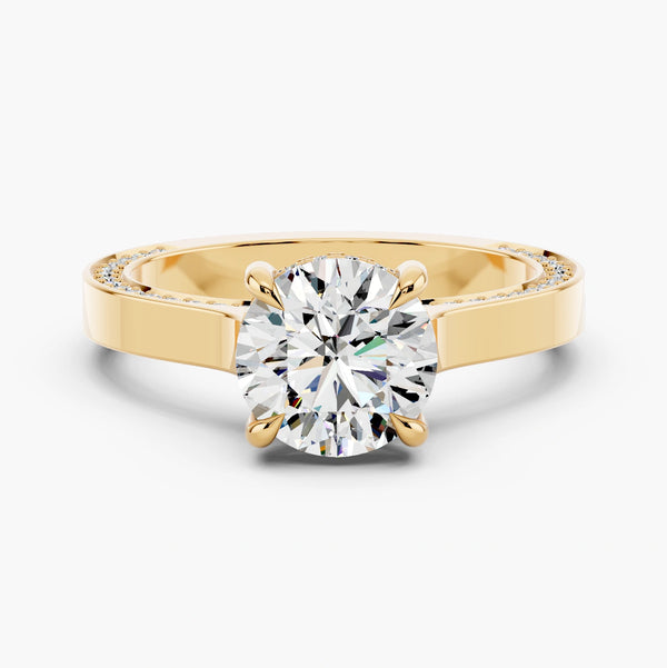 Hidden Crown Pavé Setting Ring