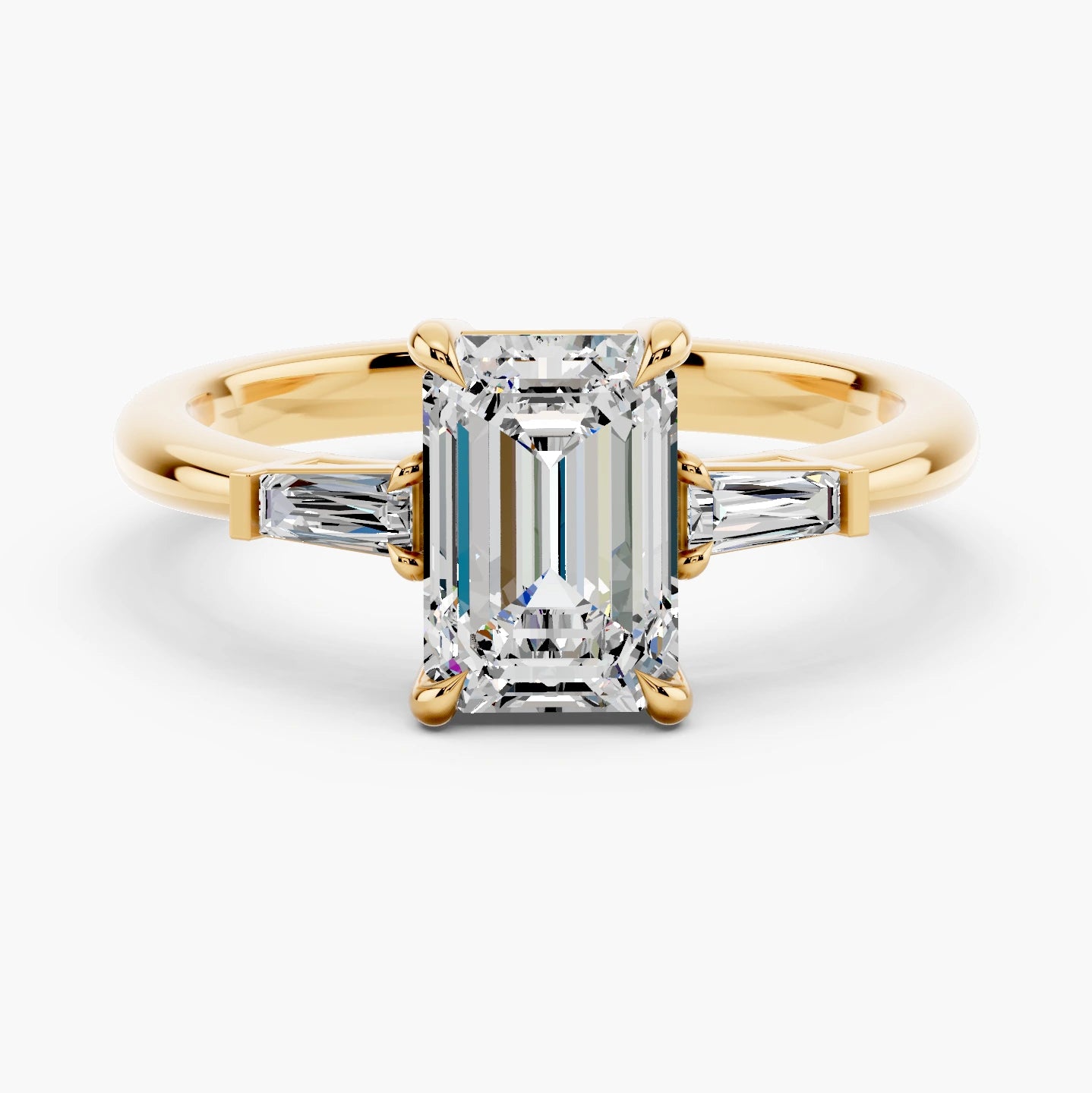 14k Yellow Gold / Emerald