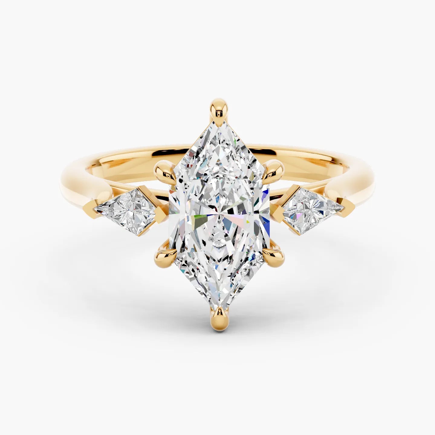 14k Yellow Gold / Dutch Marquise