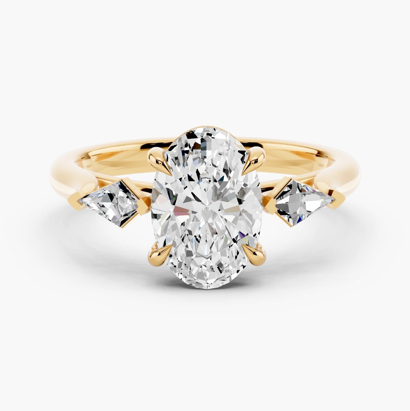 14k Yellow Gold / Oval