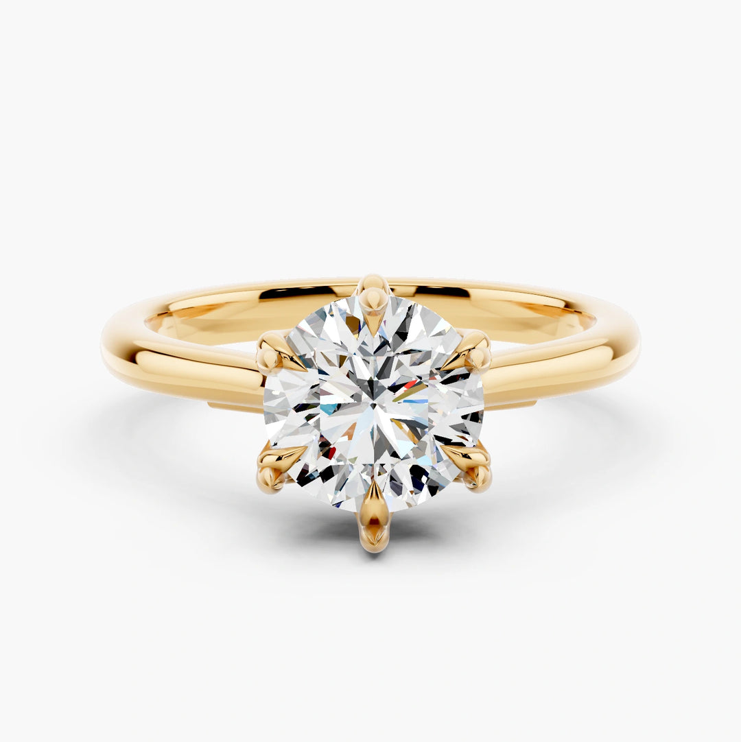 Round yellow gold setting, undefined view