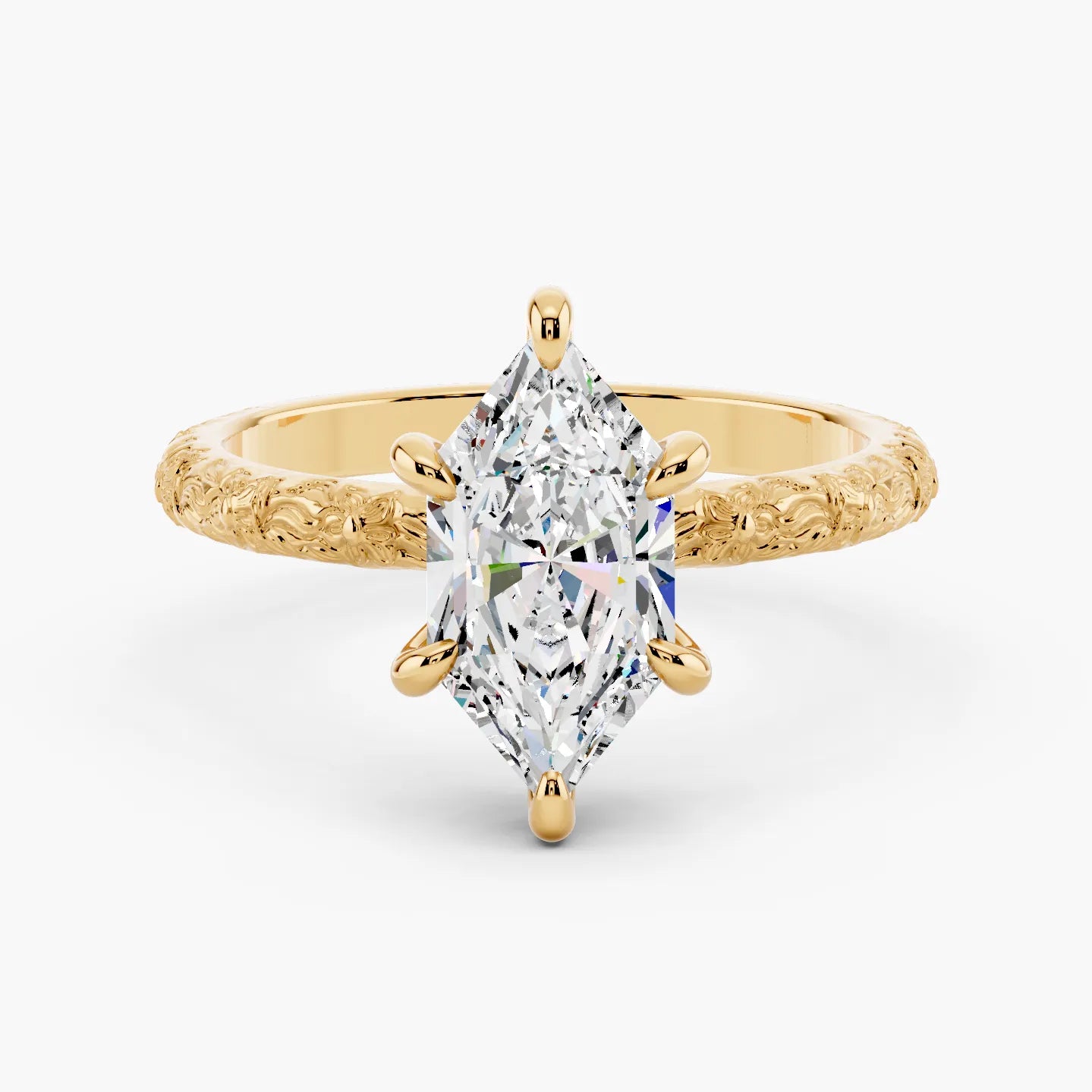 14k Yellow Gold / Dutch Marquise