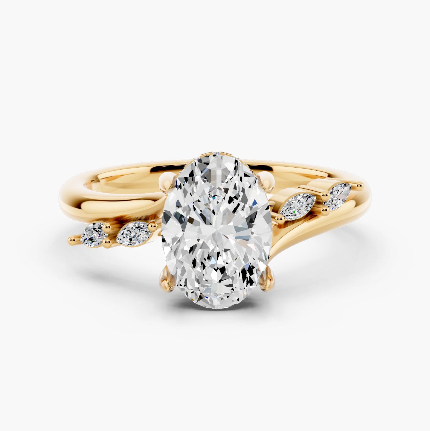 14k Yellow Gold / Oval