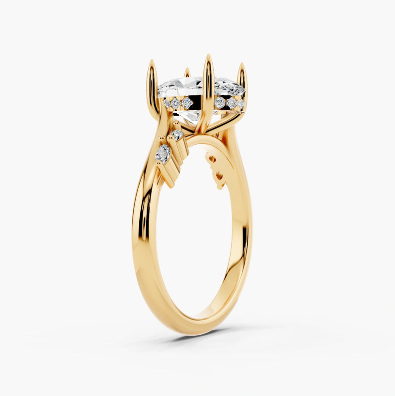 Sarina Twist Hidden Halo Setting