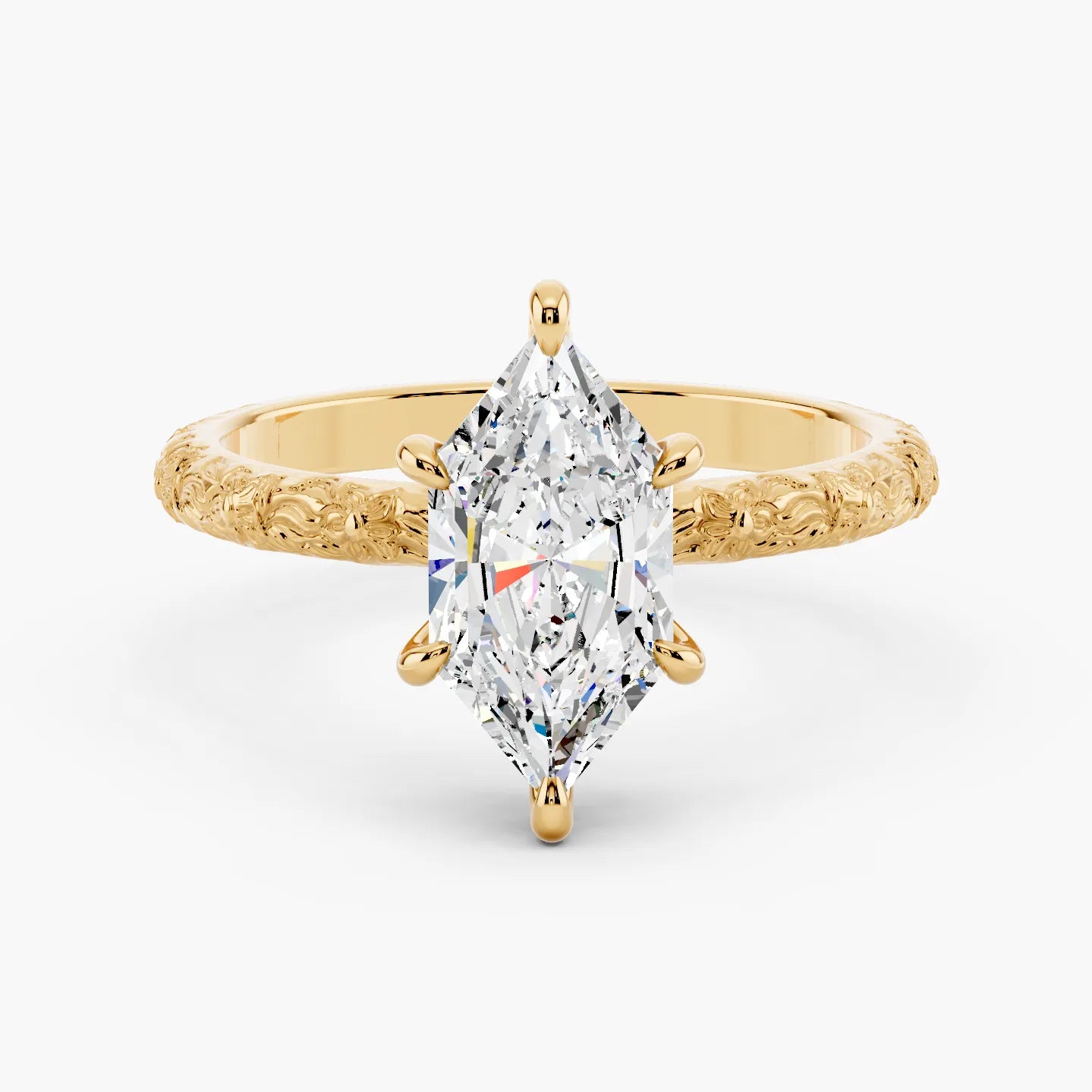 14k Yellow Gold / Dutch Marquise